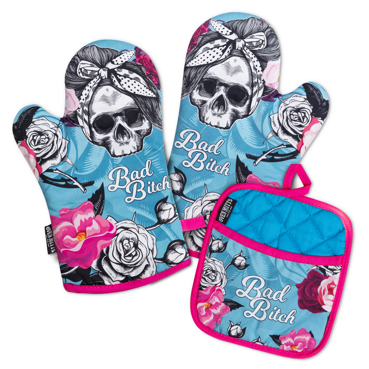 Boho Elephant Oven Mitts And Potholder Set