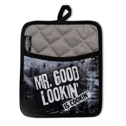 Mr. Good Lookin' Is Cookin' Oven Mitts And Potholder Set