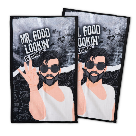 Mr. Good Lookin´ Is Cookin Kitchen Towel Set