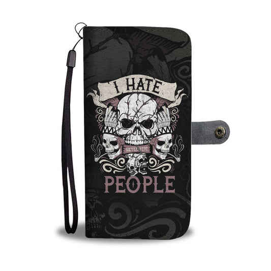 Skullistic I Hate People Wallet Phone Case