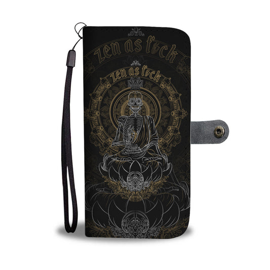 Skullistic Zen Meditating Skeleton Wallet Phone Case