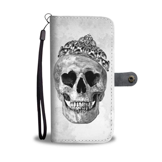 Skullistic Queen Skull White Wallet Phone Case