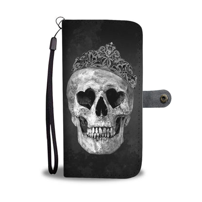 Skullistic Queen Skull Grey Wallet Phone Case