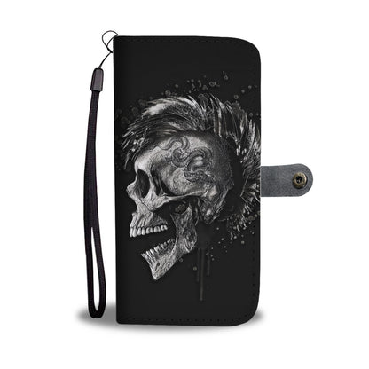 Punk Skull Phone Wallet Case