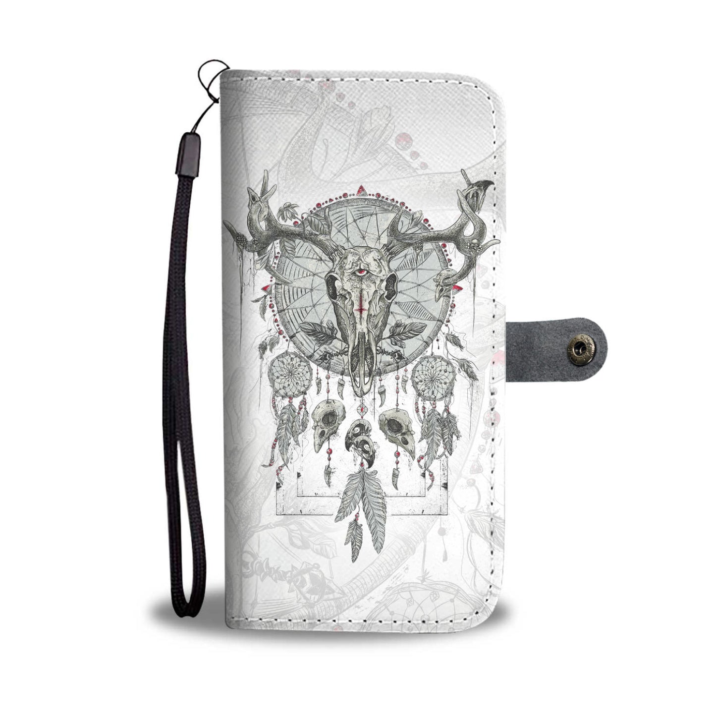 Deer Skull Dream Catcher Phone Wallet Case