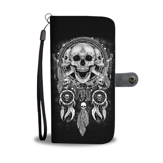 Skull Dream Catcher Phone Wallet Case