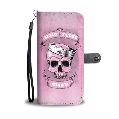 Zero F*ck Given Pink Phone Wallet Case