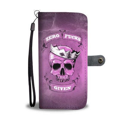 Zero F*ck Given Purple Phone Wallet Case