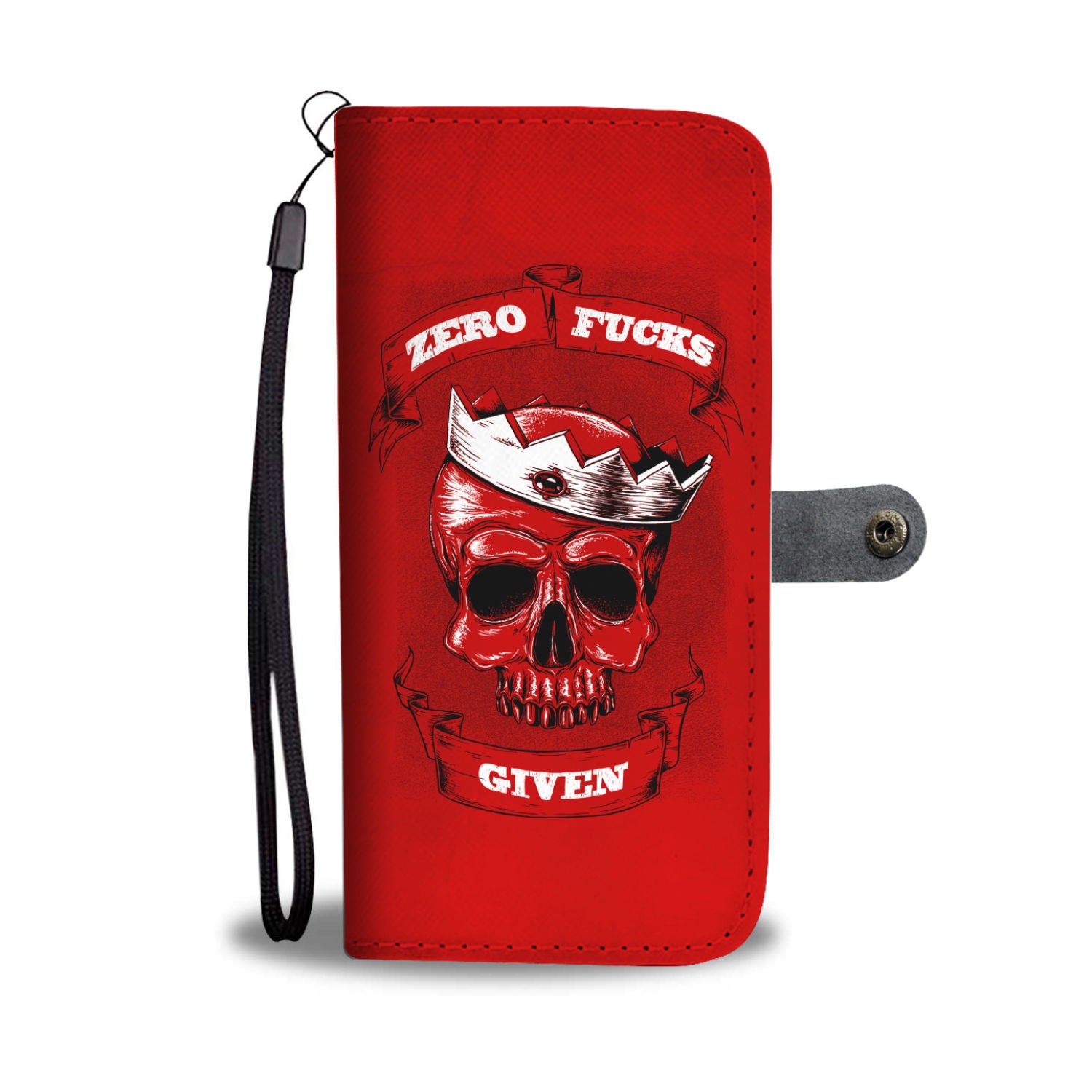 Zero F*ck Given Red Phone Wallet Cover