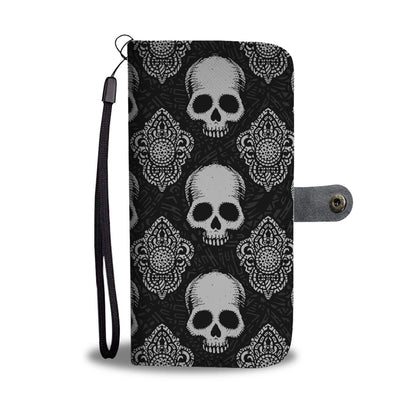 Goth Skull Wallet Case