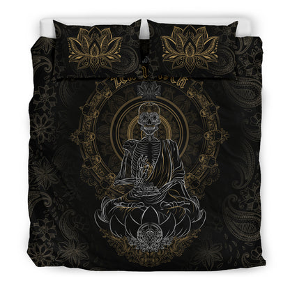 Skullistic™ Zen Meditating Skeleton Duvet Cover Set