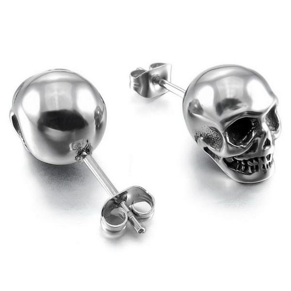 Rebel Stainless Steel Skull Earrings | Zapps Clothing