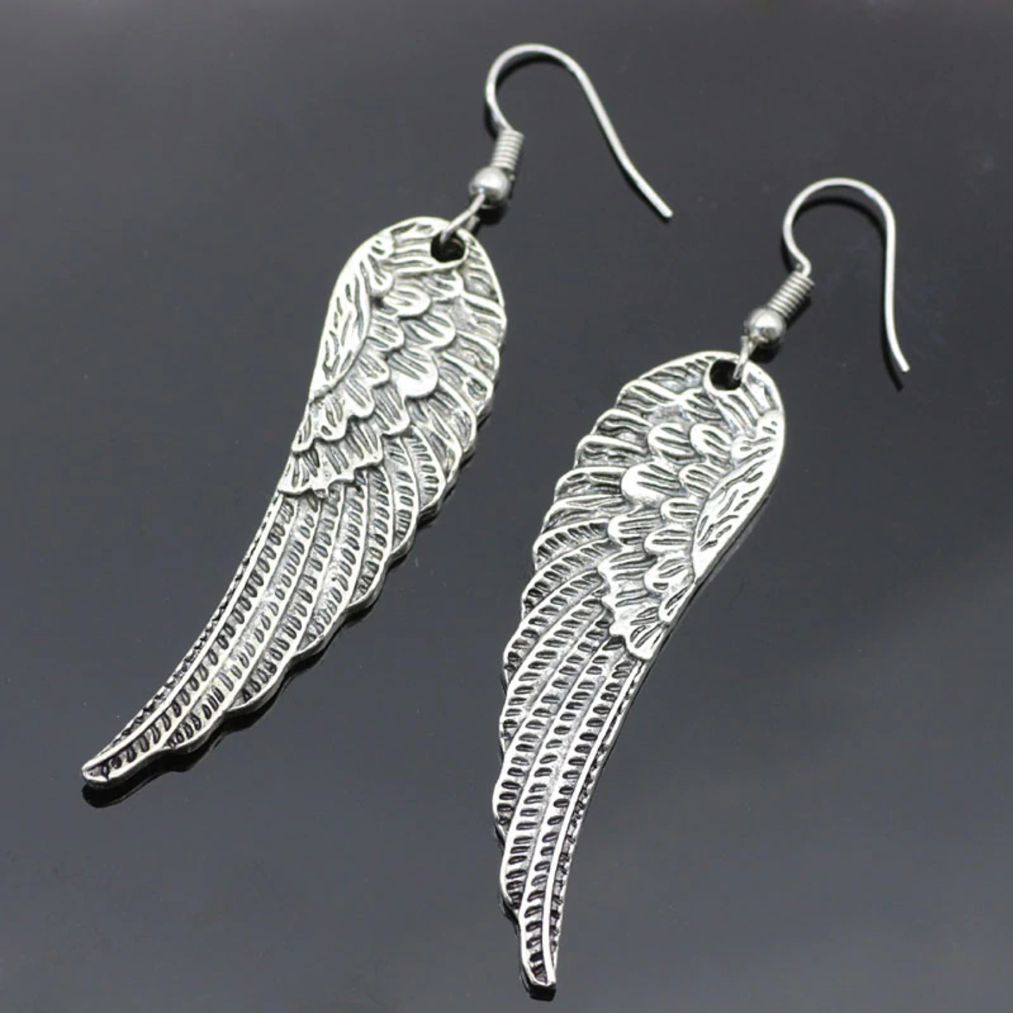 Angel Wings Drop Earrings – Zapps Clothing