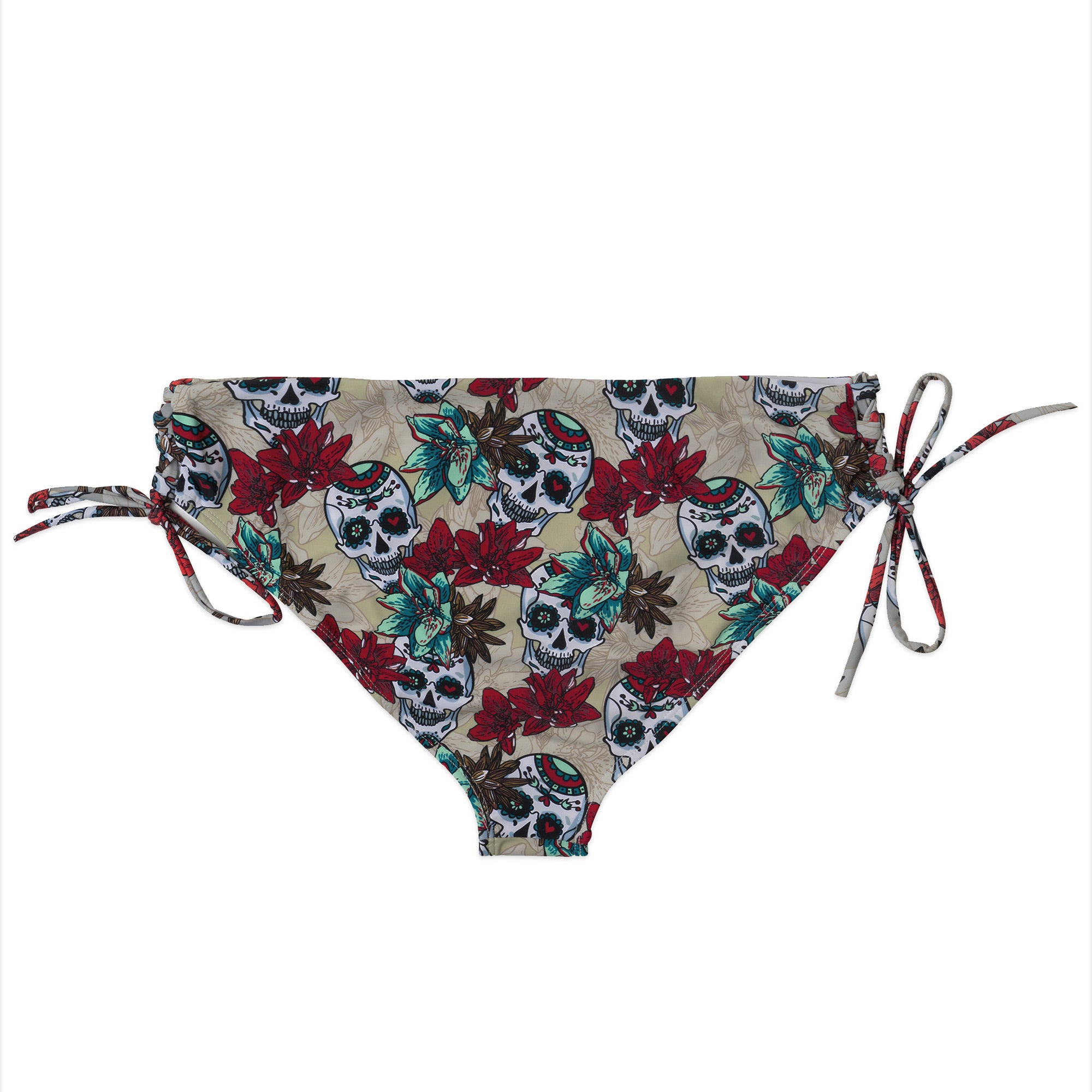 Sugar Skull Flowers Bikini Bottom – Zapps Clothing